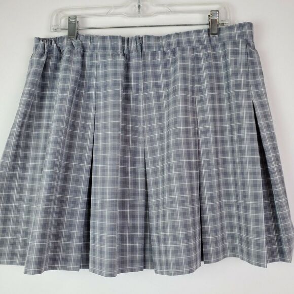 Marcia Womens Gray Plaid Pleated Tennis‎ Skirt Sporty Athletic Golf Size XL - Picture 4 of 6